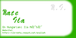 mate ila business card